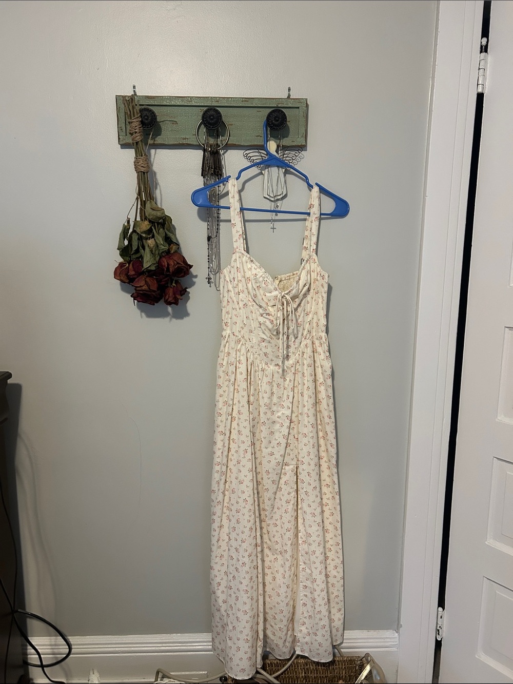 Pink Flower Maxi Dress